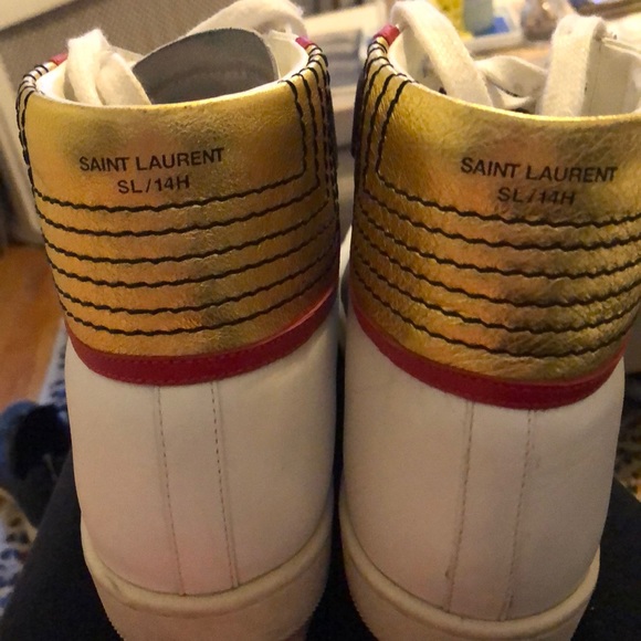 Saint Laurent Leather high top sneakers - Picture 2 of 4